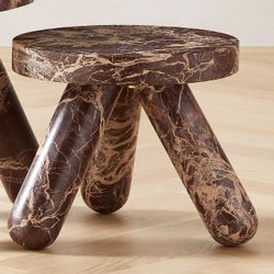 CB2 Marble Side Table