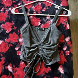 Dark Gray Crop Top 