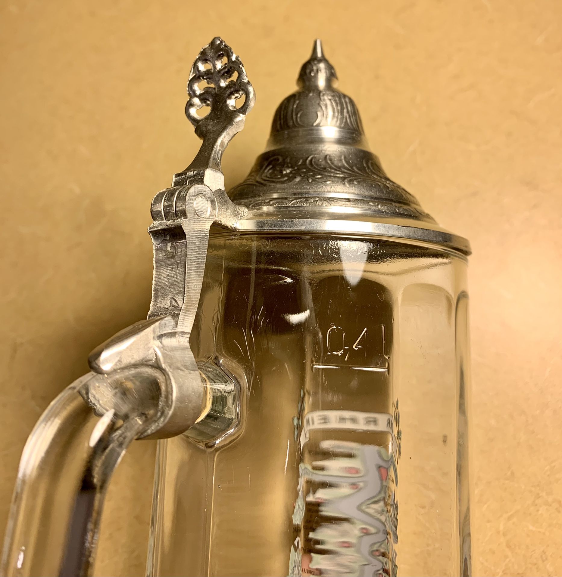 Vintage “DER RHEIN” River Region Landmarks Commemorative/Collectible BEER STEIN