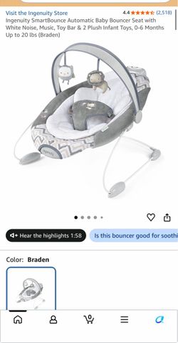 Ingenuity SmartBounce Automatic Baby Bouncer Seat