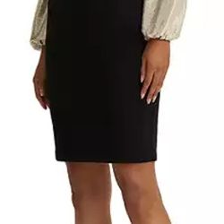 V-Neck Twist Front Layered Look Dress