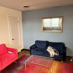 Matte Navy Blue Sofa