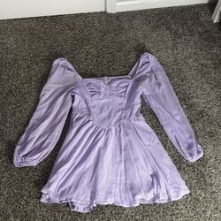 Purple Zip Up Dress