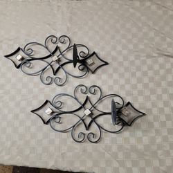 2 Piece Set Wall Candle Holder Decor 