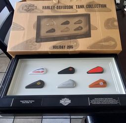 Harley-Davidson Holiday 2015 tank collection features six miniature gas tanks
