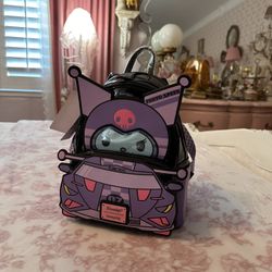 Kuromi Race car Loungefly Mini Backpack
