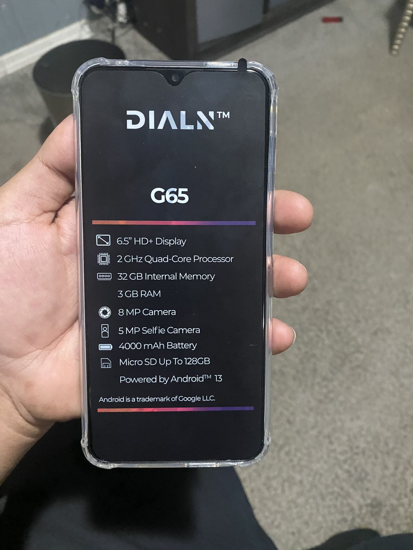 DIALN G65 Android cellphone COMES WITH FREE4-yr PLAN