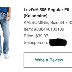 Levi Men’s Jeans 505 Regular 