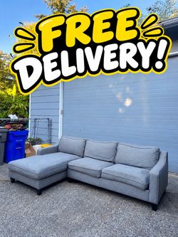 L-Shaped Sectional Couch - (Free Delivery)