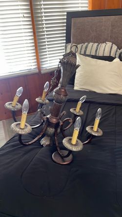 6-Arm Candelabra Style Chandelier