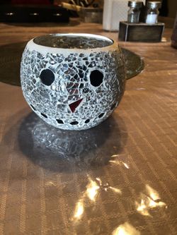 Snowman candle holder