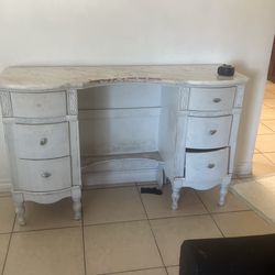 White vanity