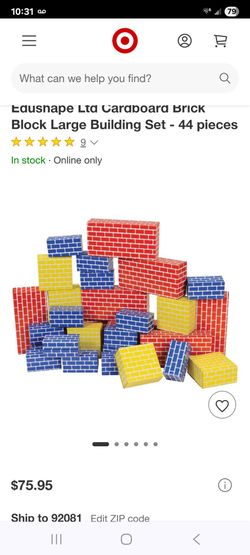 Day Care Edushape Cardboard  Brick Block Large Building Set (60 pcs)