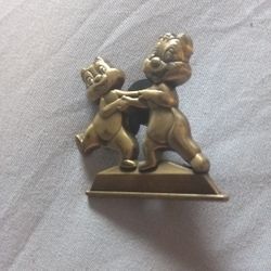 Disney Chip & Dale WDW - Annual Passholder – Gold Statue Pin