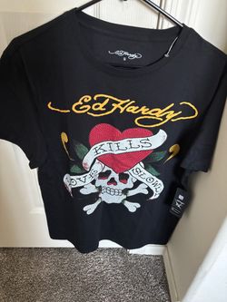 Ed hardy men’s rhinestone shirt
