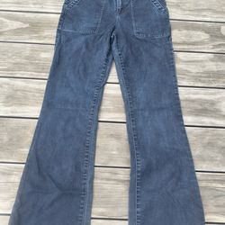Dark wash high waisted flare jeans size 8
