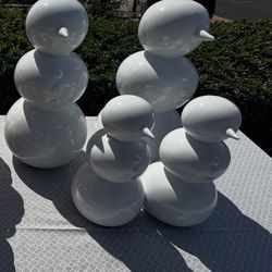 snow man figures set of 3 for only 25 dollars 