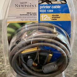 Newpoint IEEE 1284 Printer Cable – 24K Gold Connectors (DB25 to Centronics 36)