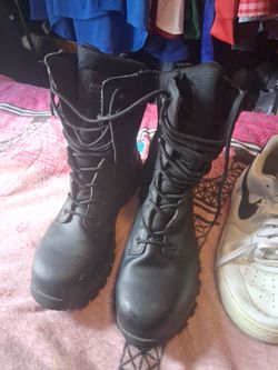 Men's steel toe Black boots