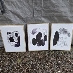 Set Of 3 Picture Canvas Wall Decor 