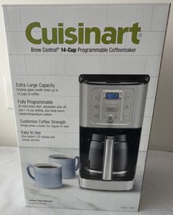 Cuisinart CBC-7000PC Brew Central 14-Cup Programmable Coffee Maker, Silver/Black