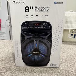 IQ Sound 8" Bluetooth Speaker Brand New