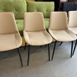Dining Chairs Set of 4, Mid Century Modern Faux Leather Kitchen & Dining Room Chairs, Kitchen Chair ,Coffee