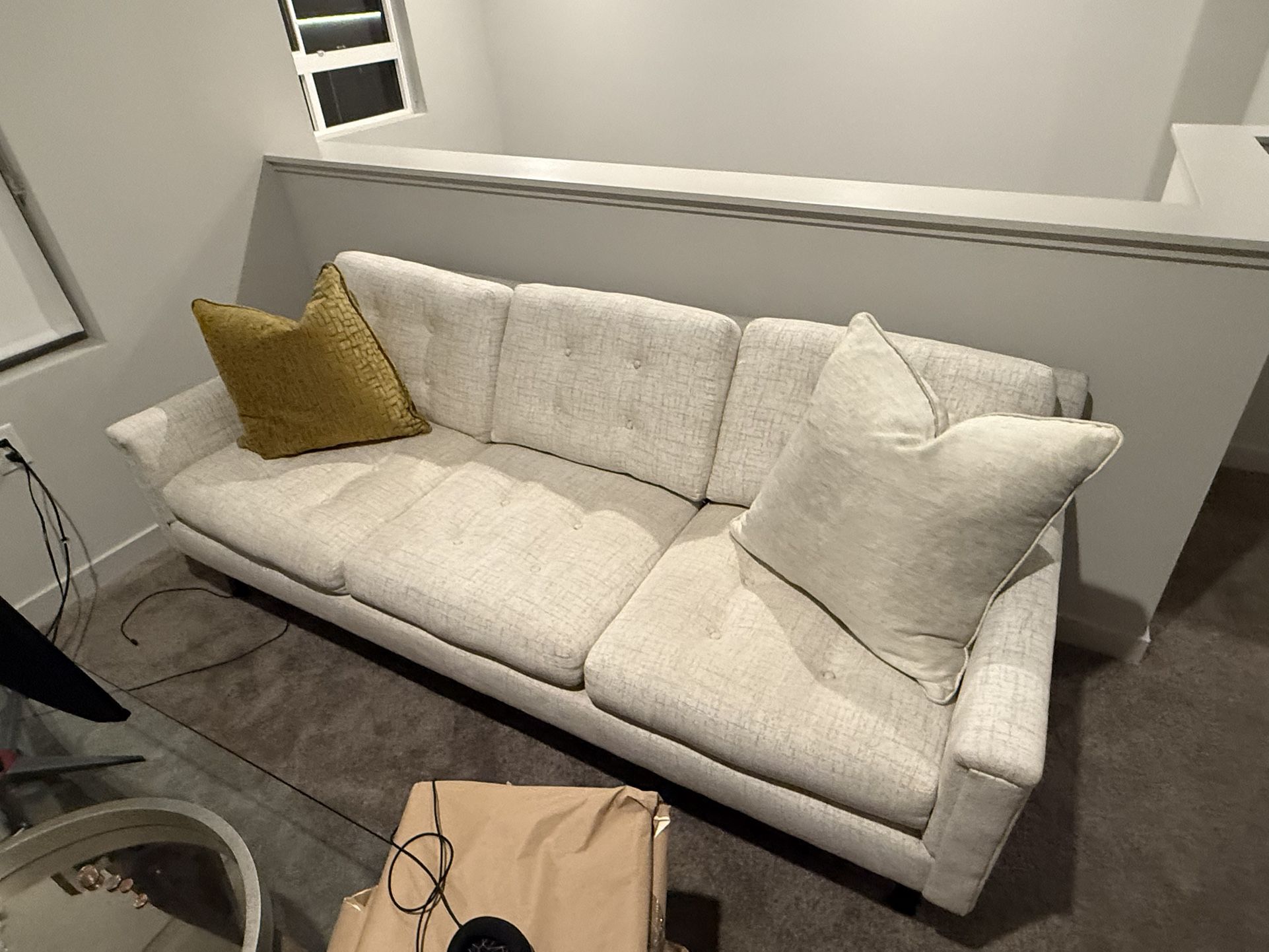 98” Couch with Grey Detail
