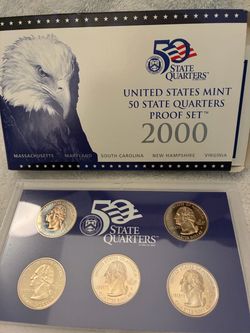 2000 US Mint 50 State Quarters Proof Set
