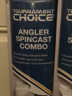 New tournament choice angler spincast combo fish rod and more (one only)