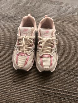 Pink and white New Balances- Size 7 kids/Women’s 9