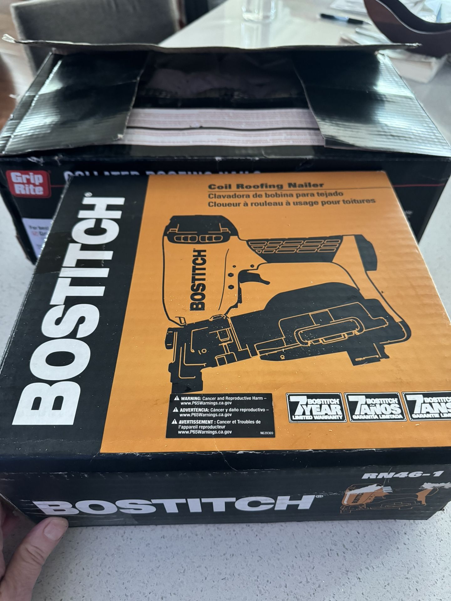 Bostitch roofing nailer w/nail coils