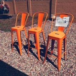Metal Chairs I Have 30 inches High 24 inches Low 
