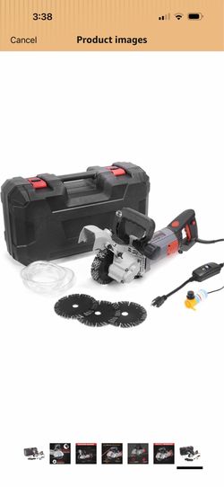 XtremepowerUS Wall Chaser Cutting Machine Wall Concrete Grooving Cutting w/Water Line Dust Port Infrared Sighting (Slotting Machine)  70$
