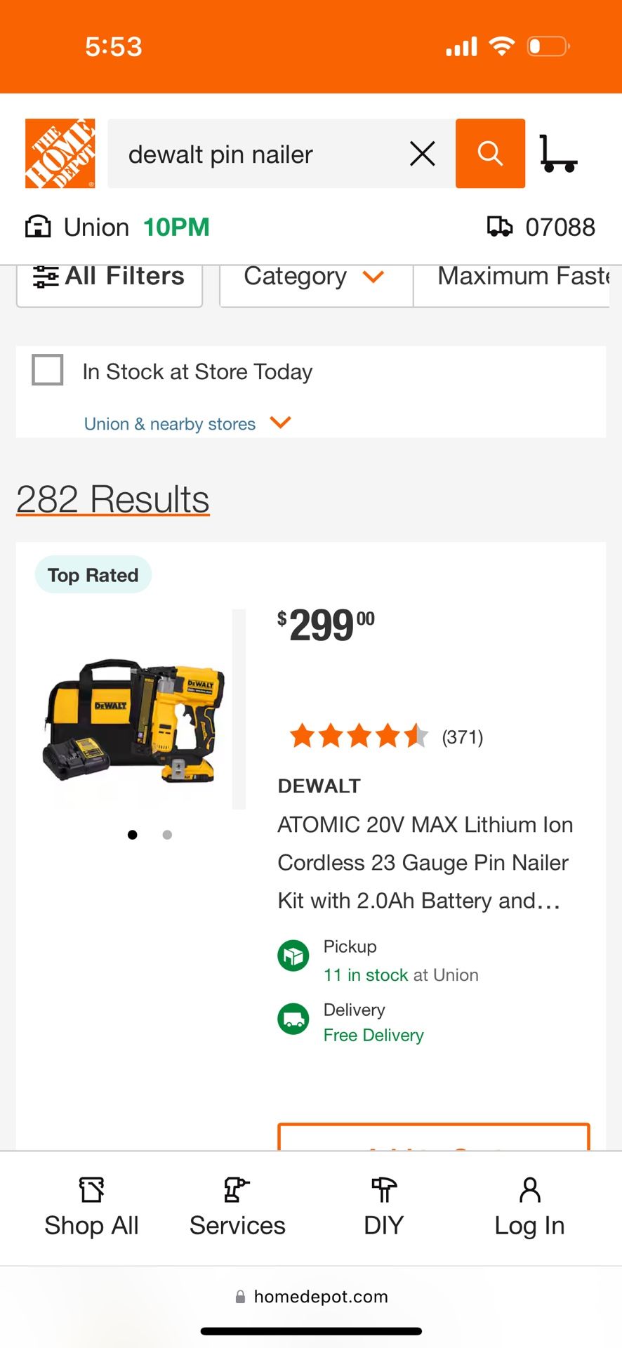 New Dewalt Table Saw , New Dewalt Battery Pinnailer With Battery And Charger , Used 12 Inch Dewalt Mitre Saw