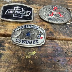 3 Belt Buckles 
