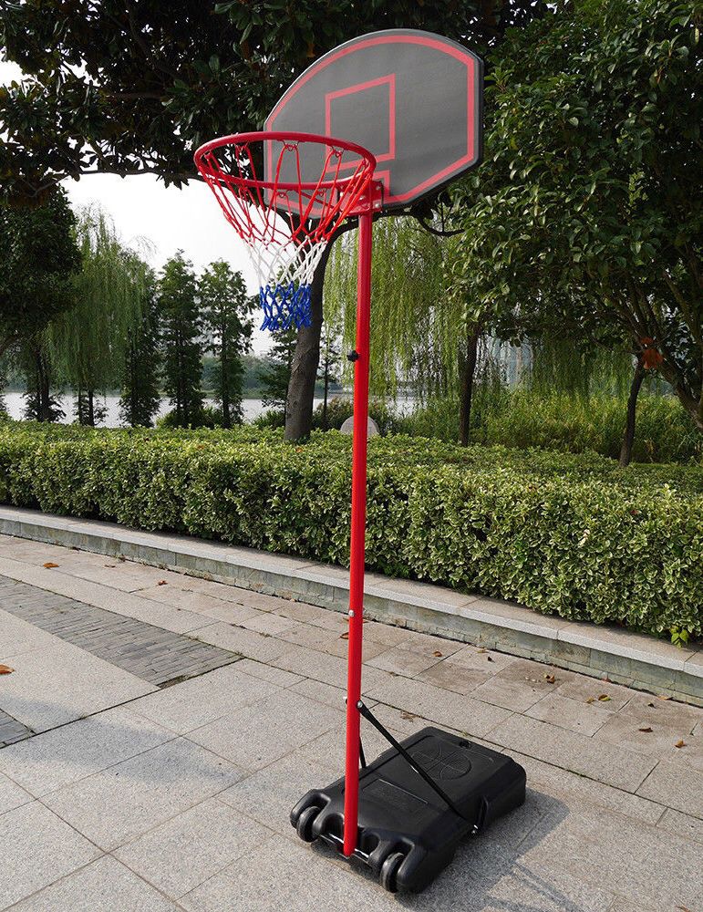 New $50 Junior Basketball Hoop 27”x18” Backboard Adjustable System with Stand