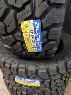 New set of tires accelera rt tires 35 1250 22 lt