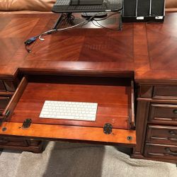 Executive Desk and Filing Cabinet- Havertys purchased for $1800