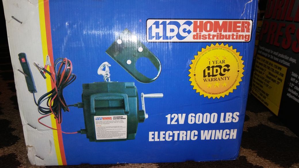 12v 6000 lbs electric winch