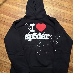 Sp5der “I Heart” Hoodie Brand New Size Small