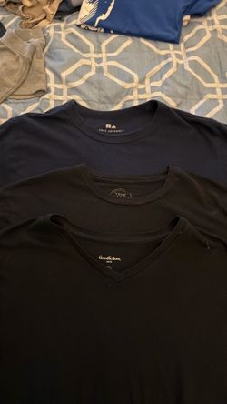 Blue and black t shirts