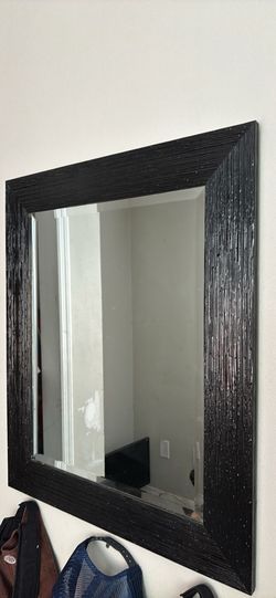 Black frame mirror