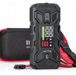 IKITS Jump Starter 2000 Amp 20000mAh Car Starter for up to 8.5L Gas and 6L Diesel Engines with Boost Function 12V Lithium Portable Car Battery Booster