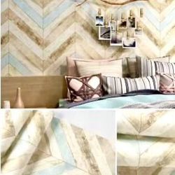 Geometric Wallpaper Covers 56 Square Feet