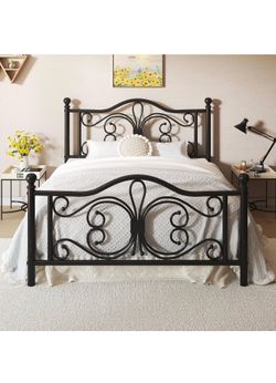Queen Butterfly Metal Bed Frame