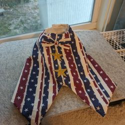 Handmade Patriotic Dog Vest 