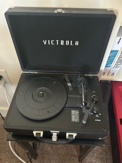 Black Victrola Record Player