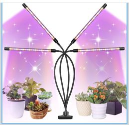 4-Head LED Grow Lights - 13 inches tall