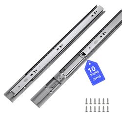 LONTAN Soft Close Drawer Slides 18 Inch, 10 Pairs
